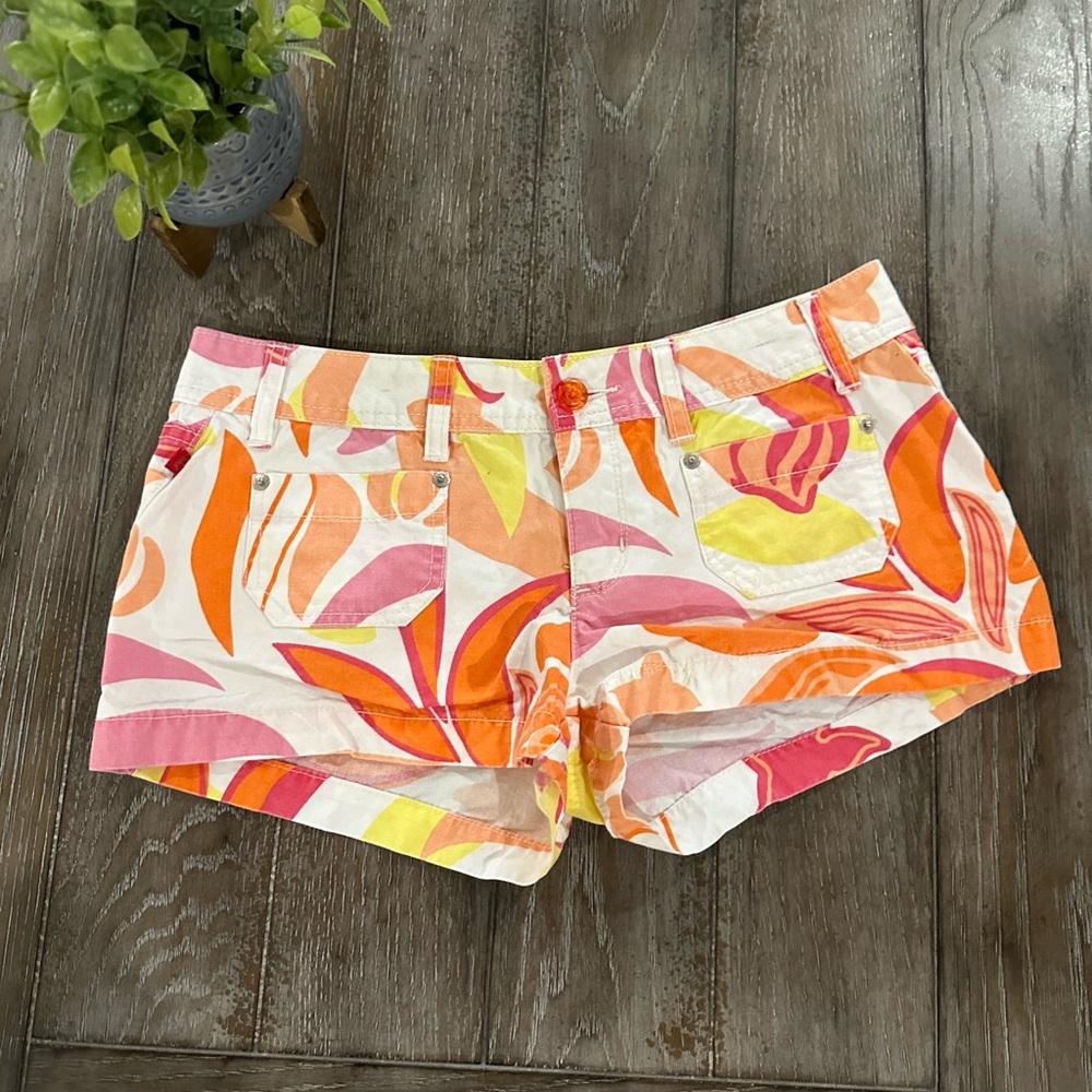 BONGO Floral Women's Shorts - Pink, Orange, Yellow